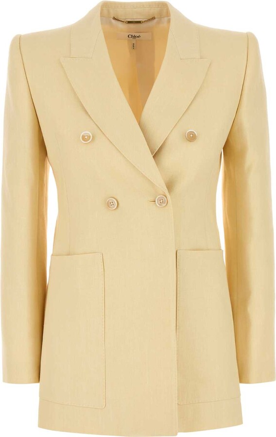 Chloé Cream Hemp Blend Blazer