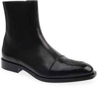 roberto cavalli chelsea leather boots