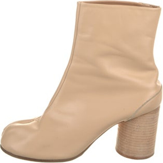 Maison Margiela Leather Ankle Boots Neutrals Round-Toes Includes Box & Dust Bag Unfortunately, due to restrictions, this item may not be eligible for shipping in all areas.