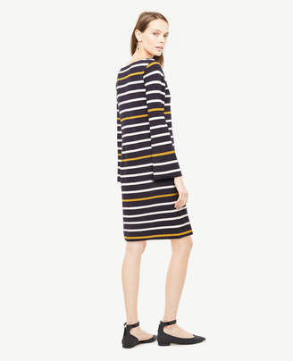 Ann Taylor Petite Striped Knit Shift Dress