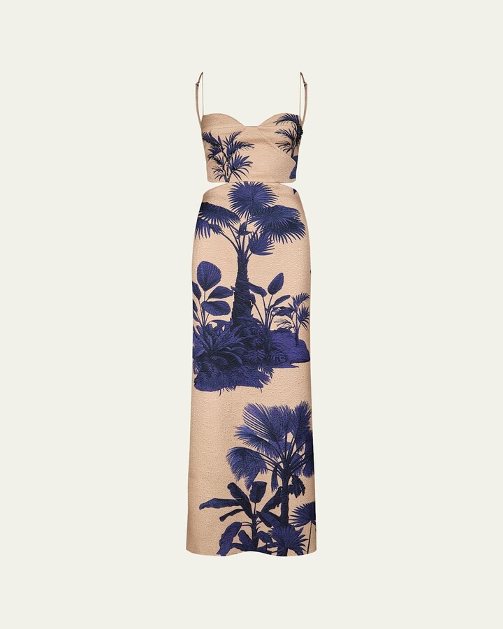 Johanna Ortiz Ocean Of Secrets Cutout Wool Maxi Dress