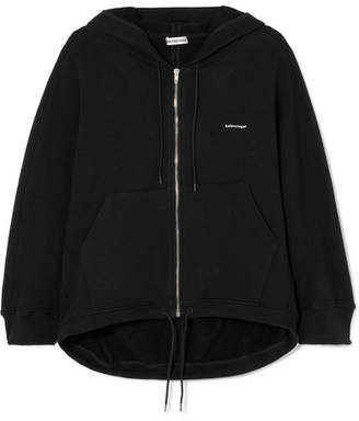 Balenciaga Cocoon Printed Stretch Cotton-blend Jersey Hoodie