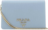 Thumbnail for your product : Prada Logo Plaque Chained Shoulder Bag