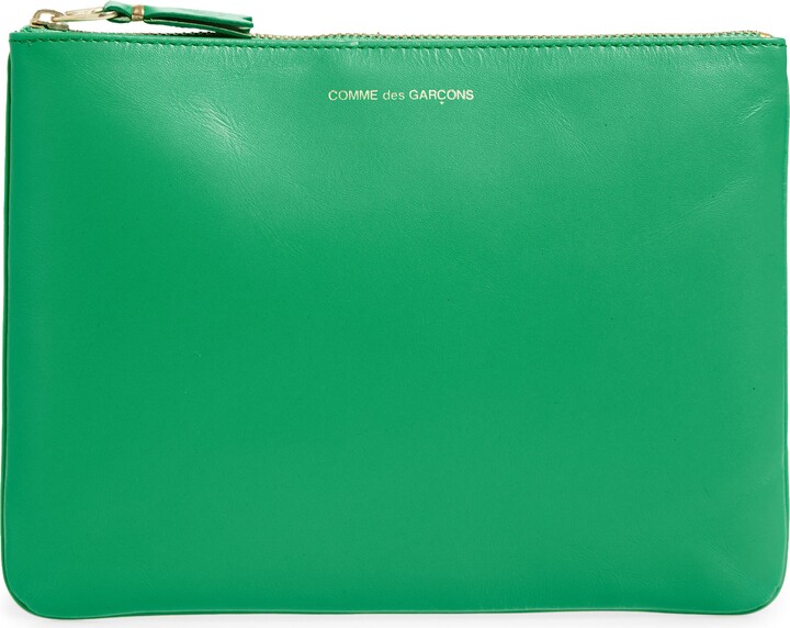 Comme des Garcons Medium Classic Leather Zip-Up Pouch
