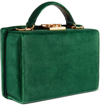 Mark Cross Grace Small Velvet Shoulder Bag - Emerald