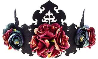 Love Sweety Halloween Vintage Rose Headband Gothic Floral Headpiece