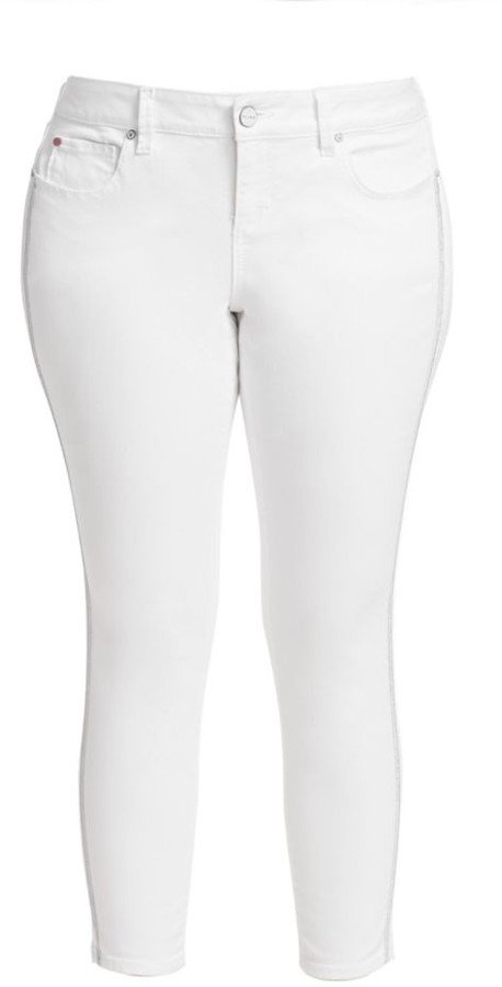 plus size embroidered skinny jeans