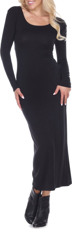 White Mark Fashion Women’s Ria Long Sleeve Maxi Dress