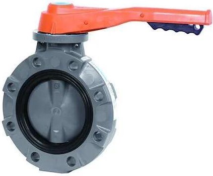 HAYWARD FLOW CONTROL BYV11030A0VL000 Butterfly Valve, 3', PVC/FPM, Lever Handle