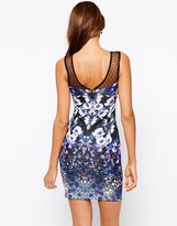 Thumbnail for your product : Lipsy Printed Body-Conscious Dress With Mesh