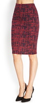 Thumbnail for your product : Forever 21 Windowpane Print Pencil Skirt
