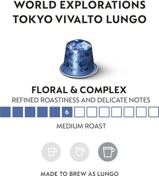 Nespresso Capsules OriginalLine, Tokyo Vivalto Lungo, Medium Roast Coffee, 50-Count Coffee Pods