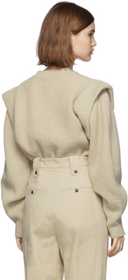 Isabel Marant Beige Wool and Cashmere Knit Bolton Sweater