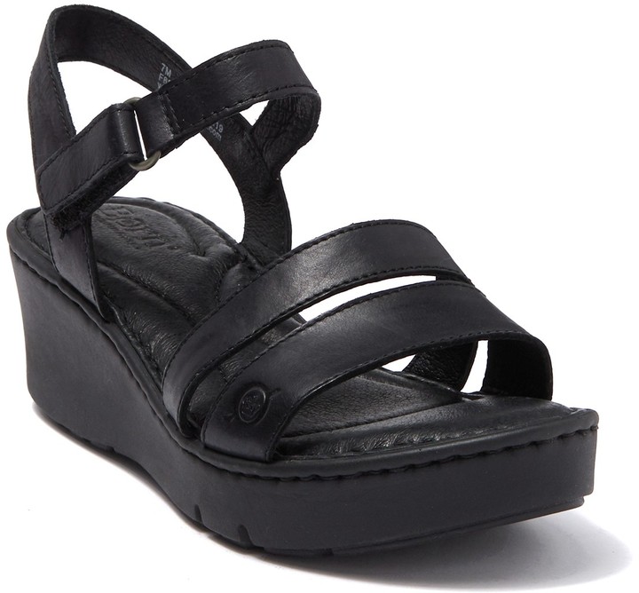 born black platform sandals