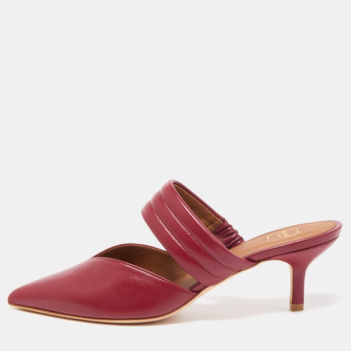 Malone Souliers Burgundy Leather Matilda Mules