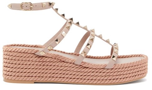 valentino garavani torchon leather sandals
