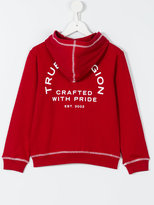 Thumbnail for your product : True Religion kangaroo pockets zipped hoodie