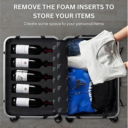 The Wine Savant Wine Bottle Suitcase Aluminum (10 Bottles)