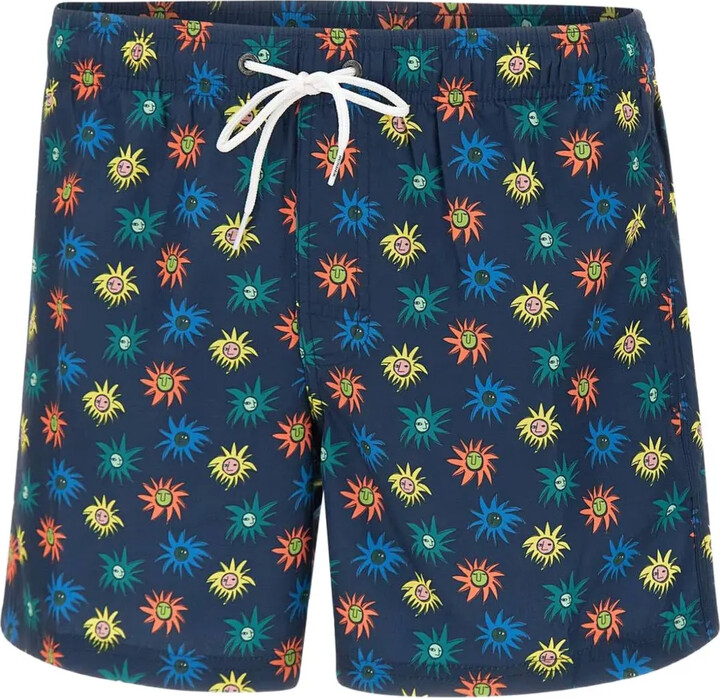 Sundek Lion-Print Swim Shorts