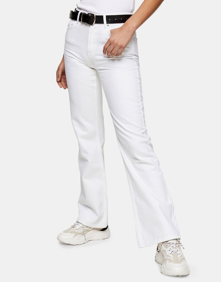 Topshop 90s flared jeans in white ShopStyle - Main Image