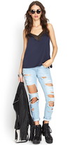 Thumbnail for your product : Forever 21 Sheer Paneled Satin Cami