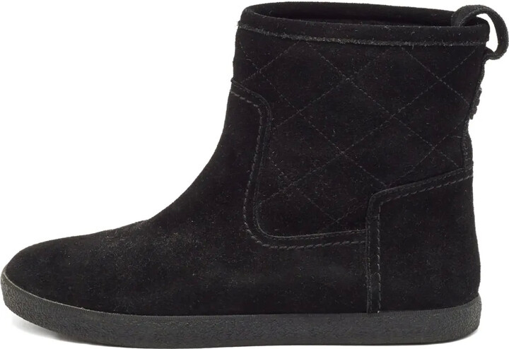Tory Burch Suede Quilted Boots