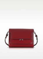 Thumbnail for your product : Marni Metal Trunk Dark Red Leather Small Shoulder Bag