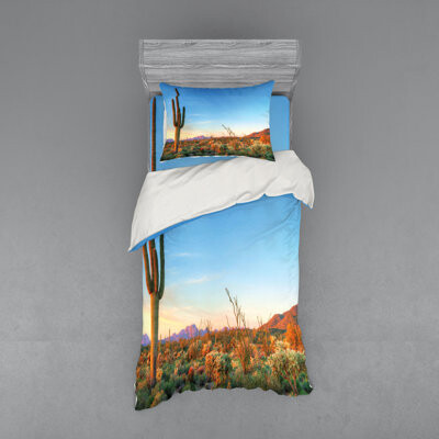 Ambesonne Saguaro Duvet Cover Set
