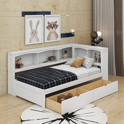 Twin Size Daybed With Drawers, Cabinets And USB Ports