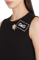 Thumbnail for your product : Dolce & Gabbana Sequin Logo Crepe A-Line Dress