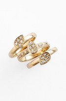 Thumbnail for your product : Melinda Maria 'Leaf - Dharma' Stackable Rings (Set of 3)
