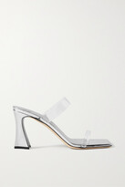 Thumbnail for your product : Giuseppe Zanotti Vanilla Pvc And Metallic Patent-leather Mules - Silver