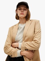 Thumbnail for your product : MANGO Cotton Blend Structured Blazer, Light Beige