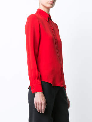 Derek Lam Long Sleeve Button-Down Shirt With Contrast Topstitch