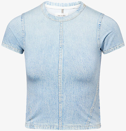 Rag & Bone Womens Aria Miramar Baby Tee Jersey T-Shirt L
