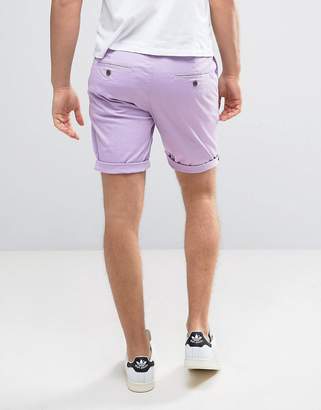 ASOS Slim Chino Shorts In Light Purple
