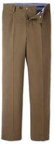 Thumbnail for your product : Charles Tyrwhitt Camel non-iron single pleat classic fit chinos