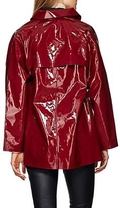 KASSL Women's Lacquered Cotton-Blend Trench Coat - Wine