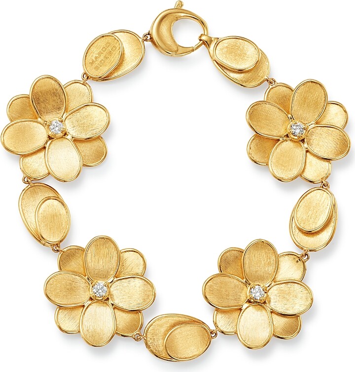 Marco Bicego 18K Yellow Gold Petali Diamond Bracelet