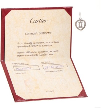 Cartier C de 18K White Gold Diamond Pave Charm