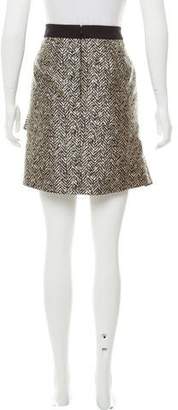 Ungaro Pleated Jacquard Skirt