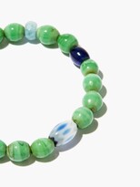 Thumbnail for your product : MUSA BY BOBBIE Diamond, Aquamarine & Silver Beaded Bracelet - Green