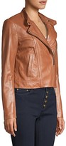 Thumbnail for your product : MICHAEL Michael Kors Cropped Leather Jacket