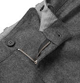 Thumbnail for your product : Canali Virgin Wool-flannel Trousers - Dark gray