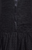 Thumbnail for your product : Betsey Johnson Illusion Yoke Dot Mesh Fit & Flare Dress