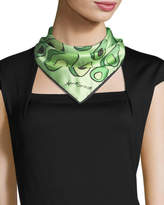 Thumbnail for your product : Anna Coroneo Avocados Small Square Silk Scarf