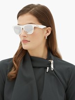 Thumbnail for your product : Bottega Veneta Mirrored Round Metal Sunglasses - Silver
