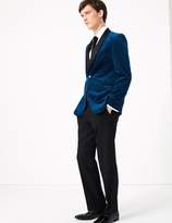 Thumbnail for your product : M&S CollectionMarks and Spencer Slim Fit Velvet Shawl Collar Jacket
