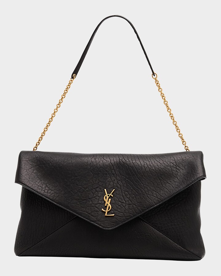 Saint Laurent Envelope Pouch in Grained Leather