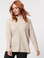 Thumbnail for your product : M&Co High neck front seam jumper